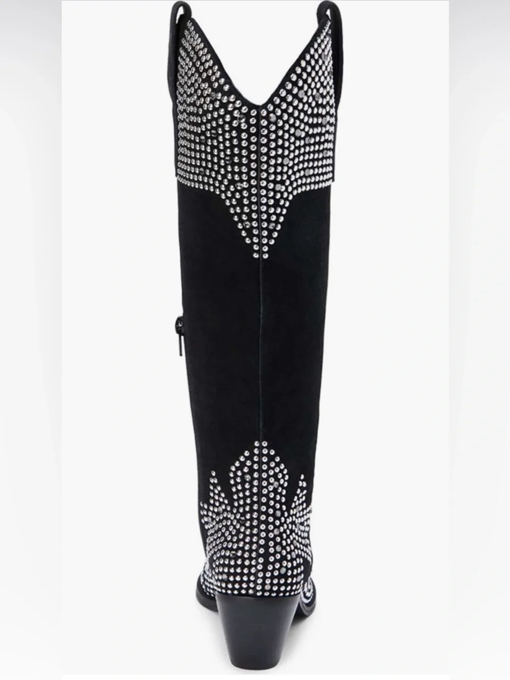 Mattise Dumplin Black  Knee-High studded cowboy Boots 7 - Picture 5 of 6